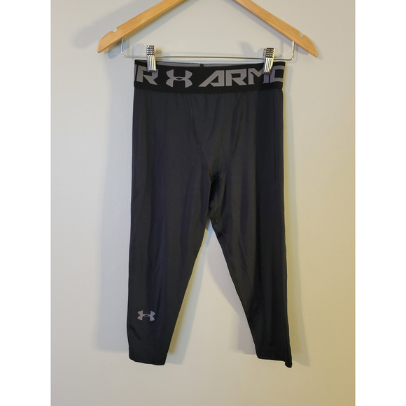 Under Armor Women's Black Heat Gear Compression Capris Size M - Picture 1 of 4